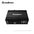 Conmutadores Ethernet administrados PoE + industriales de 5 puertos con 4 * 10/100 / 1000Tx (30 W / puerto) y 1 * 1000Fx multimodo de 2 km con ranura SC